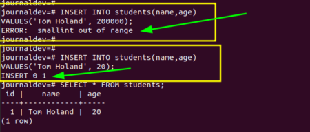 Postgresql Integer Types Smallint Int Bigint Mysqlcode