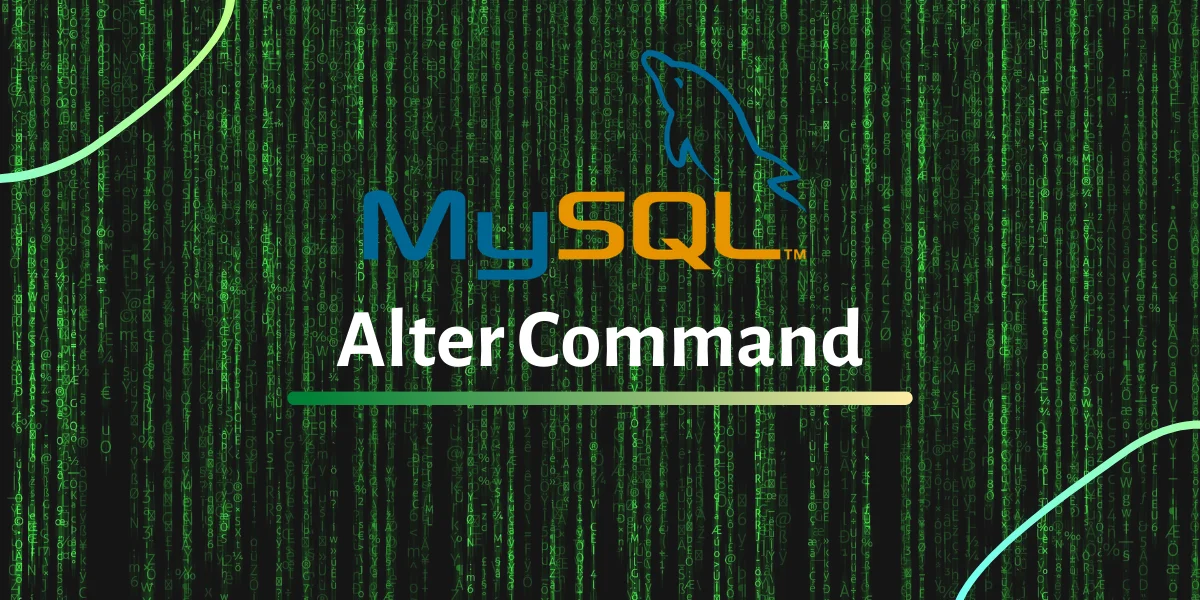 MySQL ALTER Command