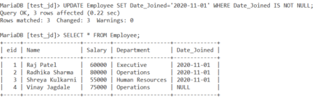 MySQL IS NOT NULL Condition  Finding nonNULL values in a column