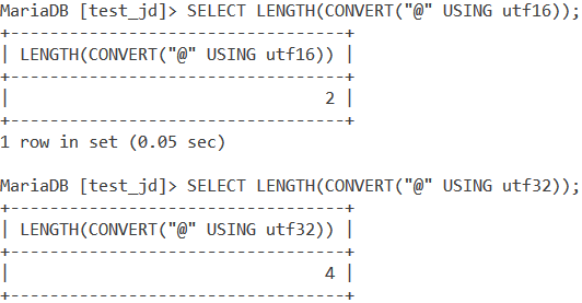 MySQL Length Character Set 2