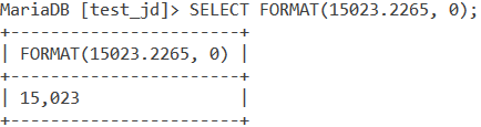 MySQL Format Zero