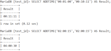 MySQL ADDTIME() Function - MySQLCode