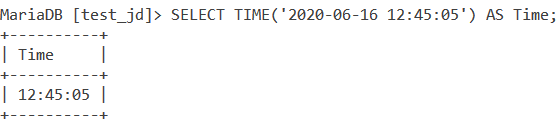 MySQL
Time Basic Example