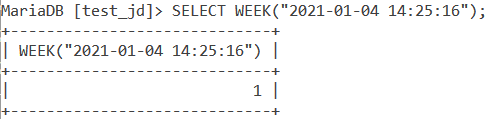 MySQL WEEK Datetime