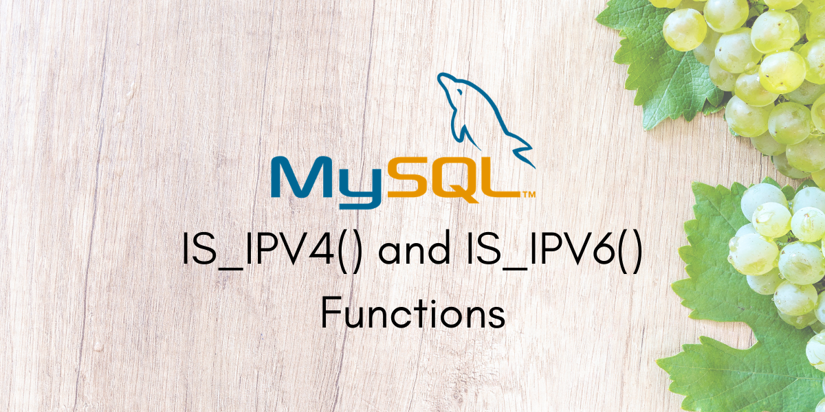 IS IPV4 And IS IPV6 Functions