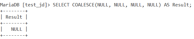MySQL COALESCE Null List