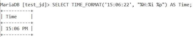 MySQL Time Format Specific Formatting