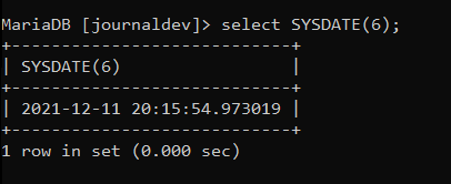 Mysql Sysdate With Fsp