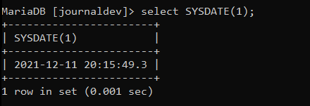 Mysql Sysdate With Fsp