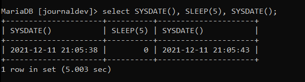 Two Sysdate() Functions In Same Query