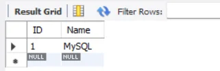 TABLE ROW OUTPUT