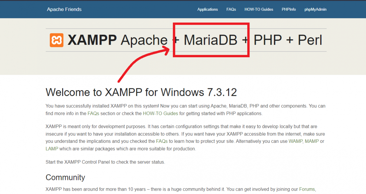 Mariadb In Xampp