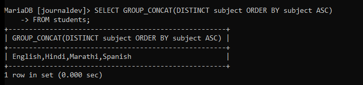 Using Order By Clause With GROUP_CONCAT() Function