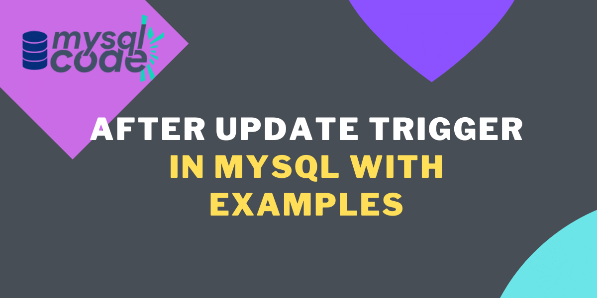 MYSQL AFTER UPDATE TRIGGER