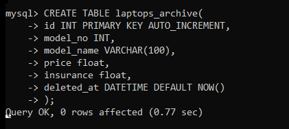Laptops Archive Table