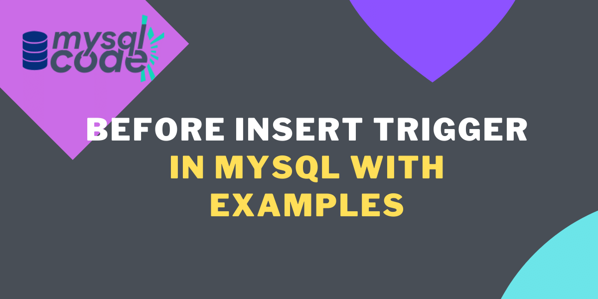 Mysql Before Insert Trigger