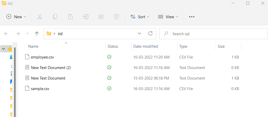 Check For The CSV File
