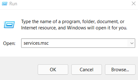 Open Services Folder