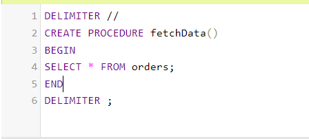 Create Fetchdata Procedure