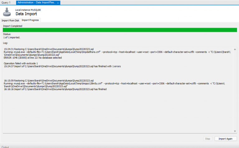 Backup And Restore A MySQL Database Using MySQL Workbench - MySQLCode