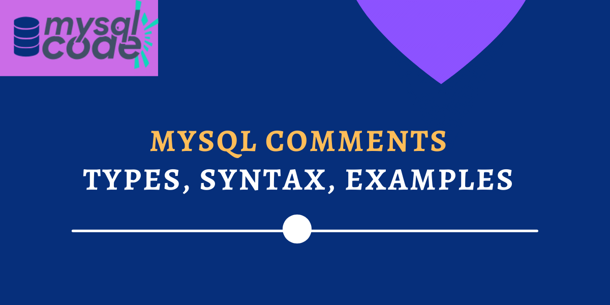 Mysql Comments