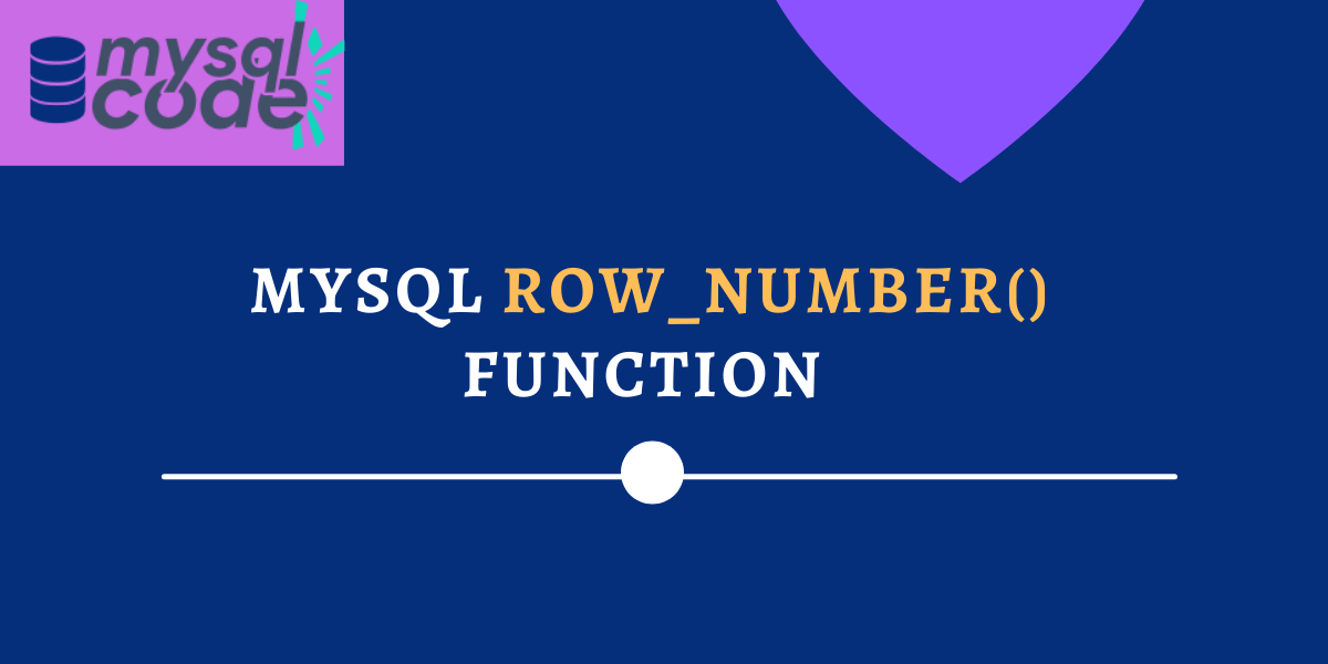 Mysql Row Number Function
