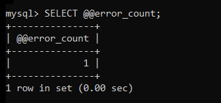 Select Error Count