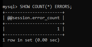 Show Error Count