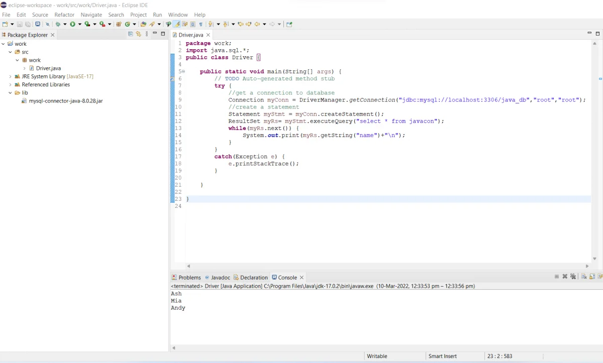 You Are Now Connected To The Database 1