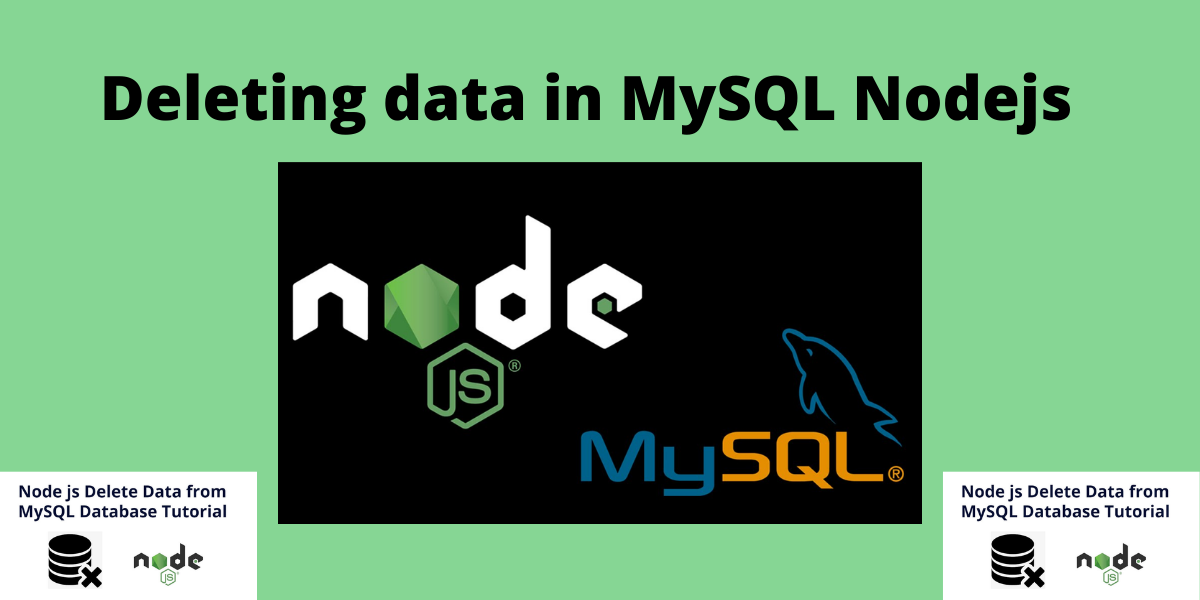 Deleting Data In MySQL Nodejs