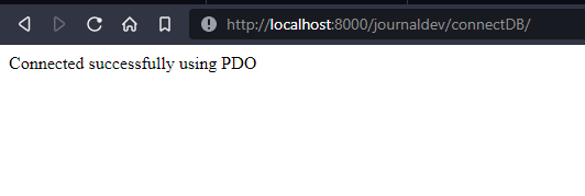 Connect To DB Using MySQLi PDO