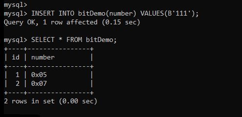 Insert Bit Values Literal