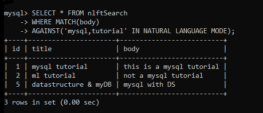 Natural Language Search Example 2