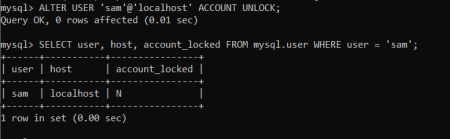 How to lock and unlock MySQL accounts - MySQLCode