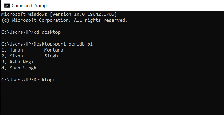Perl-mysql connectivity.
