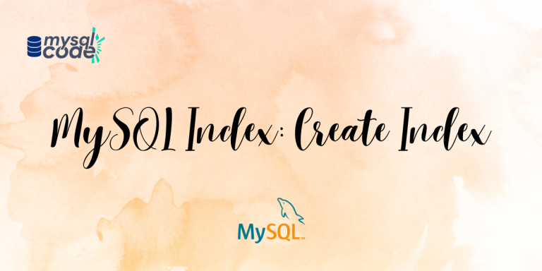 Mysql index create index mysqlcode