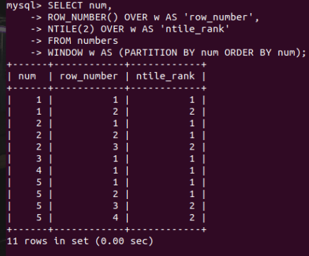 MySQL NTILE() Window Function - MySQLCode