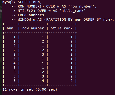 Row Number Vs Ntile