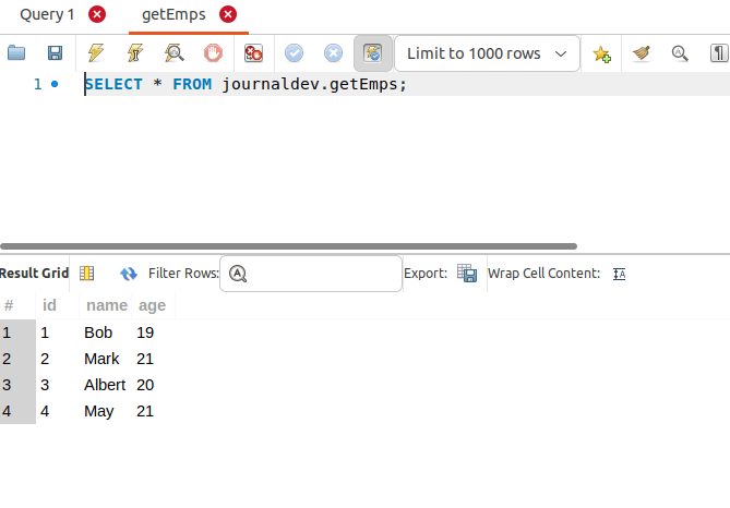 Display View Data Using Workbench