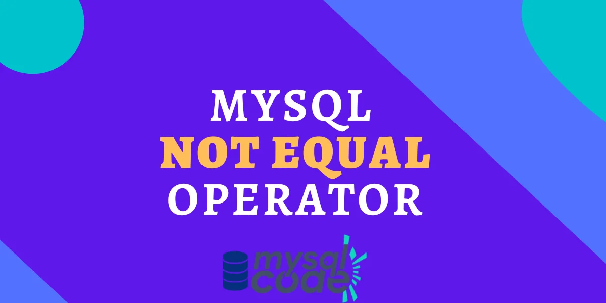 Not Equal Operator