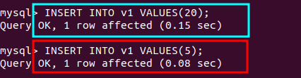 Insert Values In V1