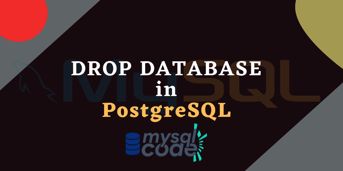 Drop Database In Postgresql