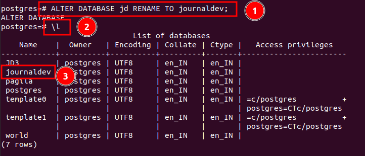 Rename Database
