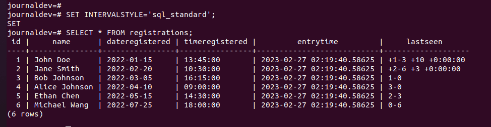 SQL Standard Intervalstyle