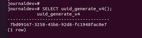 Generate uuid Using uuid-ossp