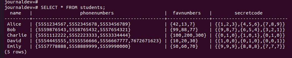 Insert Data Using Array Keyword