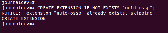 Install uuid-ossp