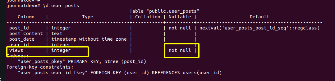Add Not Null Constraint