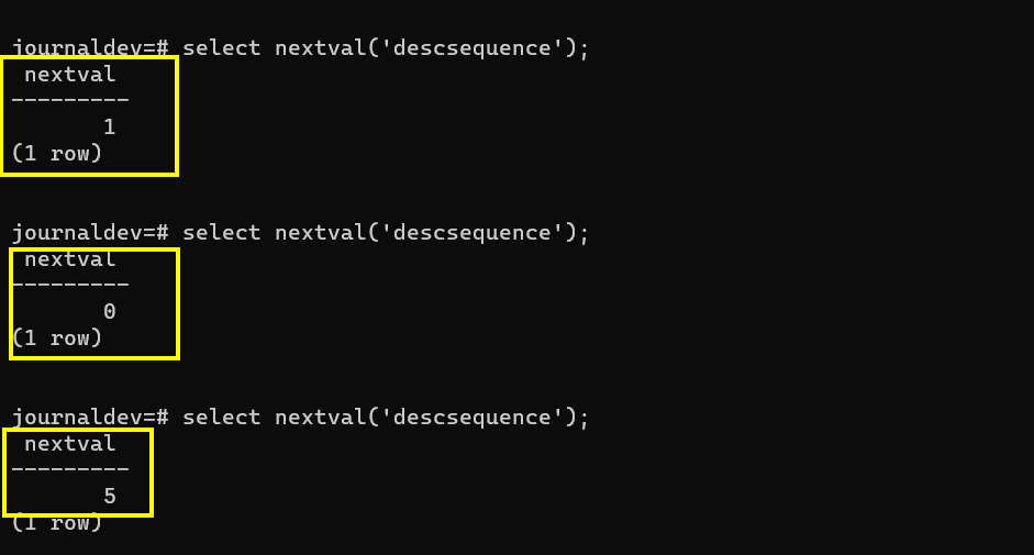 Create Descending Sequence