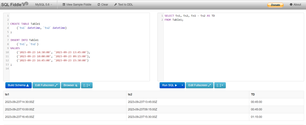 Subtracting Two Different Timestamp